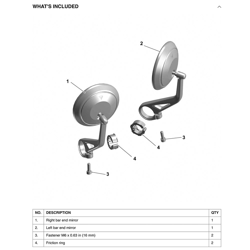 Speed 400 Round Bar End Mirrors