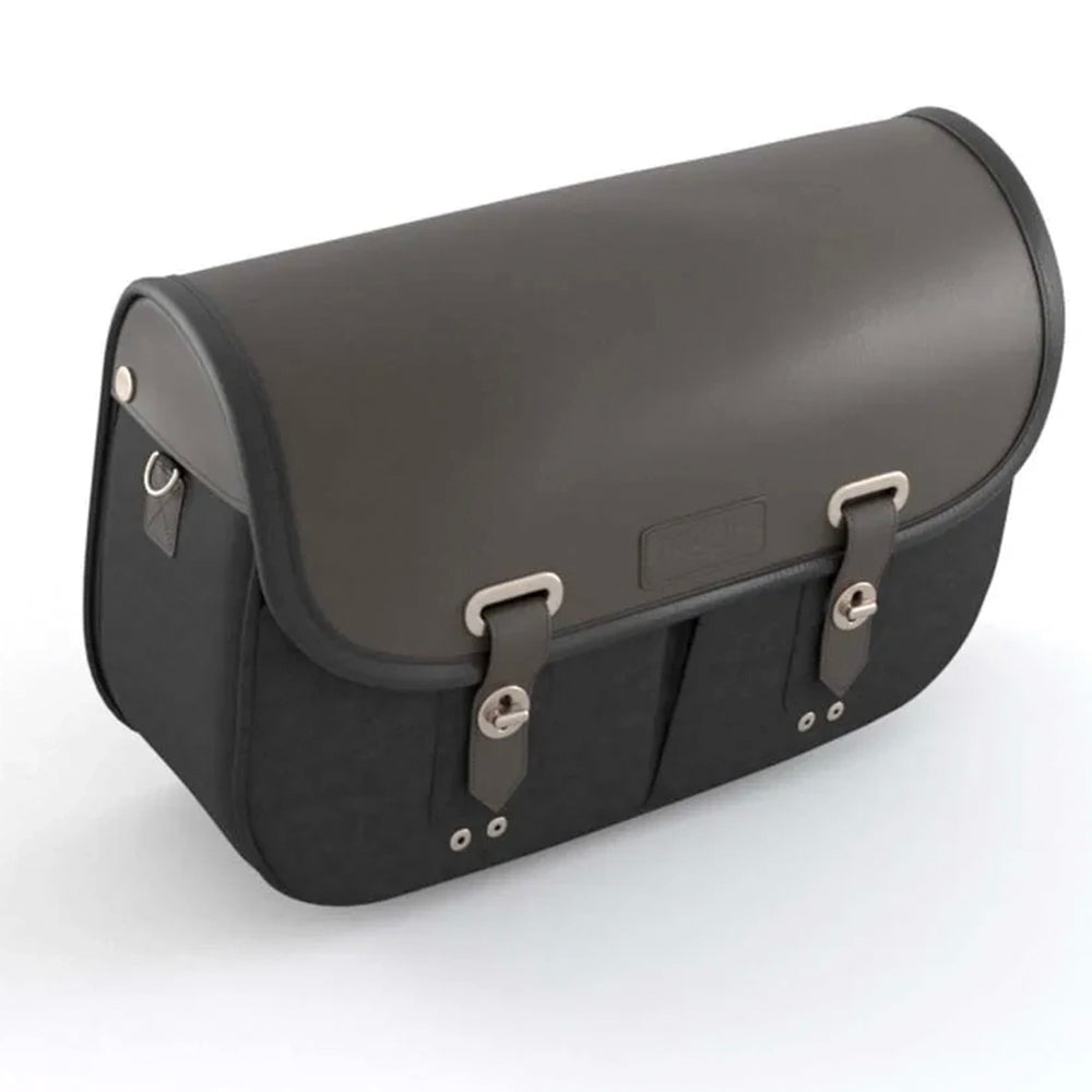 Black Waxed Cotton Pannier RHS