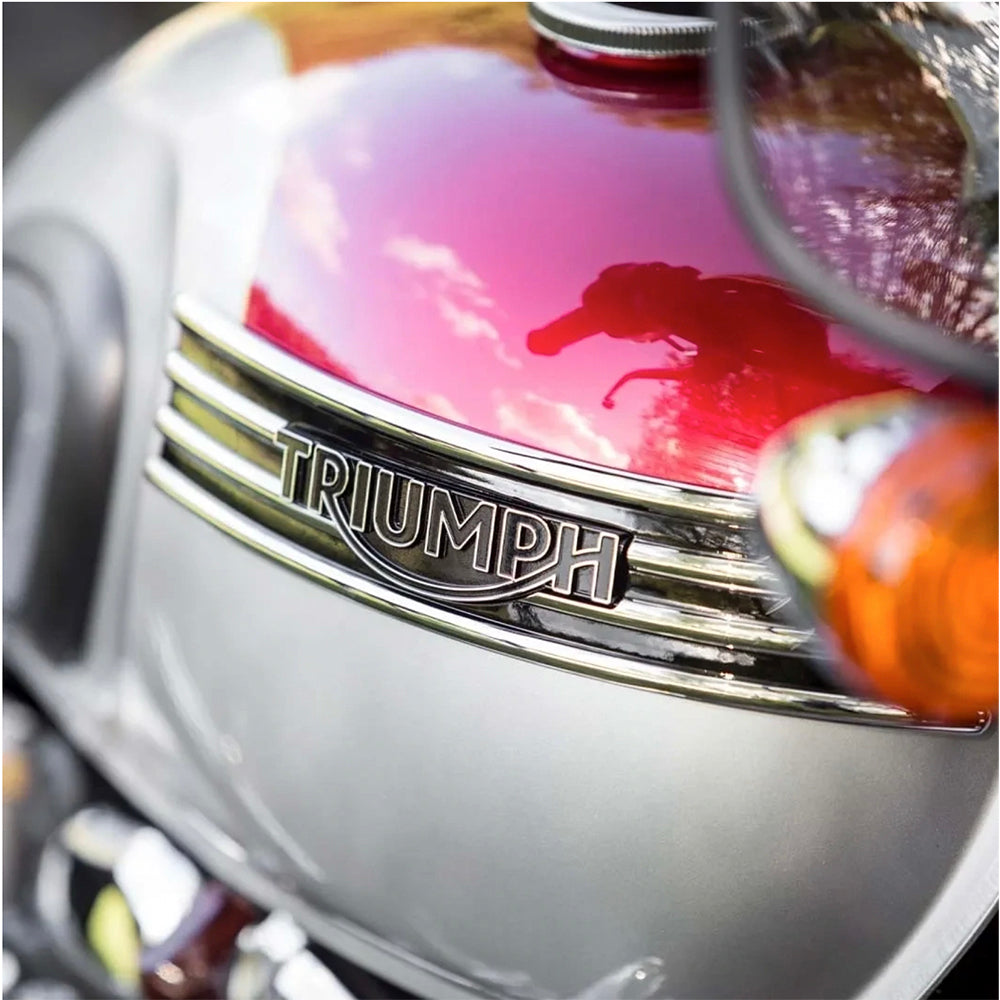 Vintage 4 Bar Tank Badge with Chrome Finish