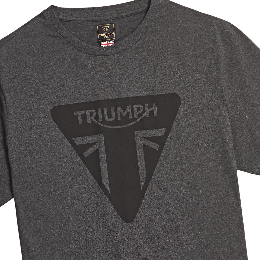 Helston Printed Logo Tee - Black Marl