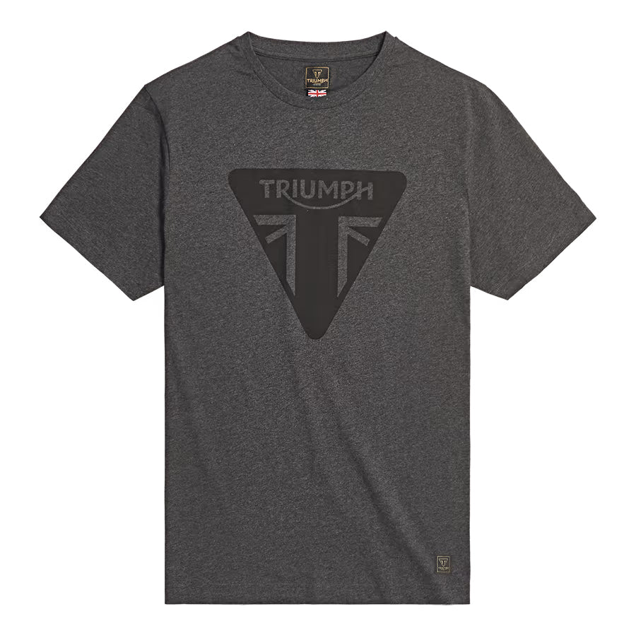 Helston Printed Logo Tee - Black Marl