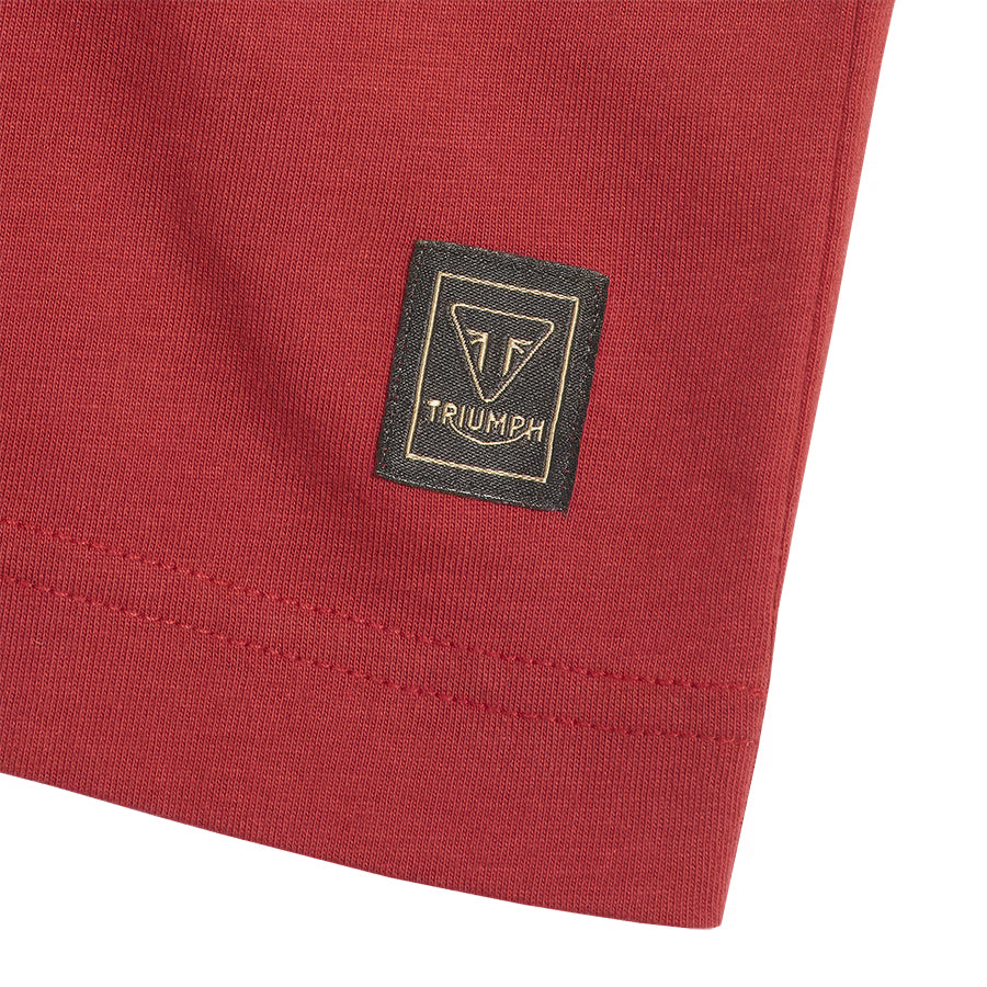 Preston Checkerboard Sleeve Tee - Red