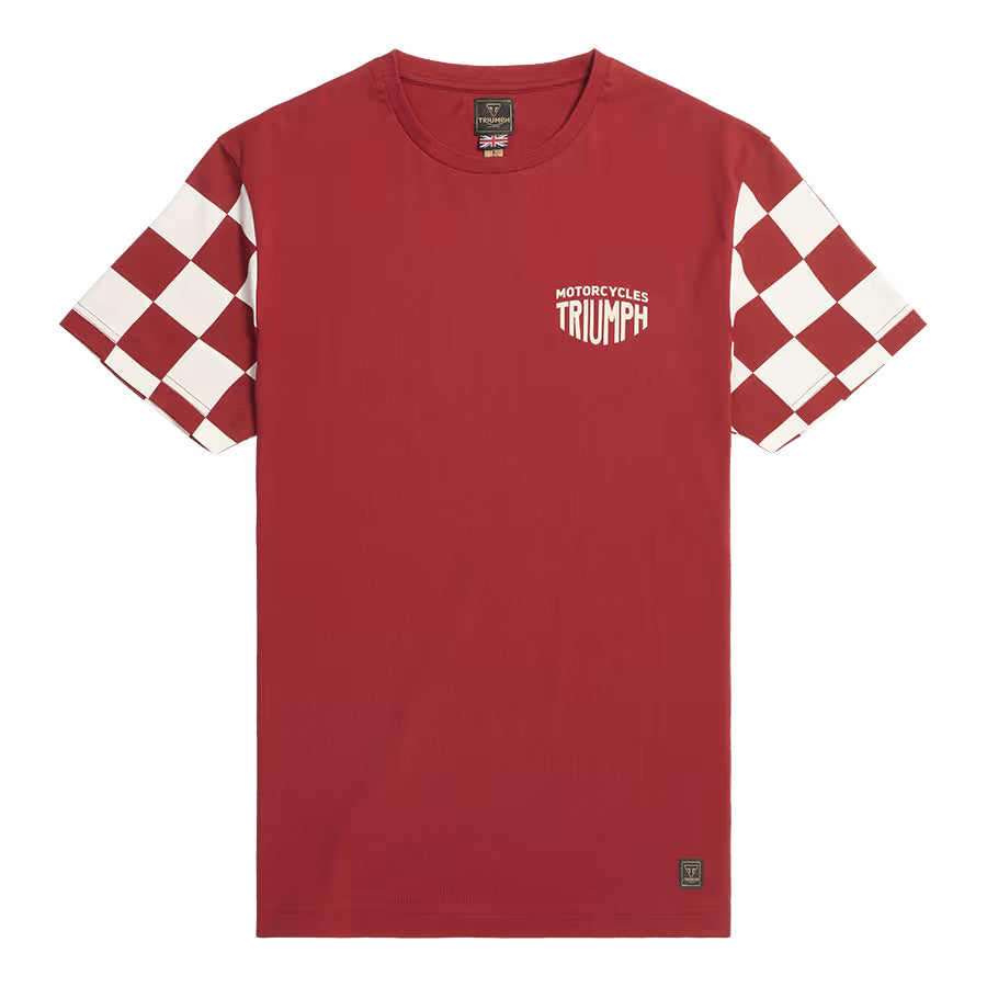 Preston Checkerboard Sleeve Tee - Red