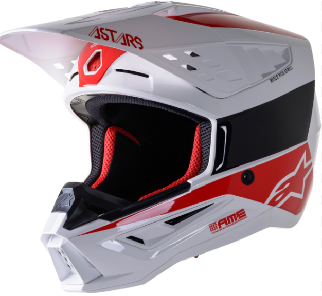 Alpine Stars Helmet - Bond WT/RD