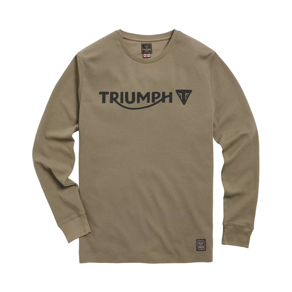 Bettmann Long Sleeve Waffle Tee - Khaki