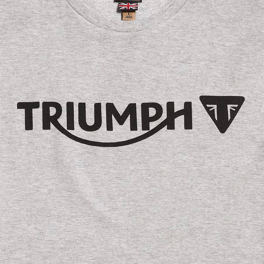 Bettmann Long Sleeve Waffle Tee - Grey