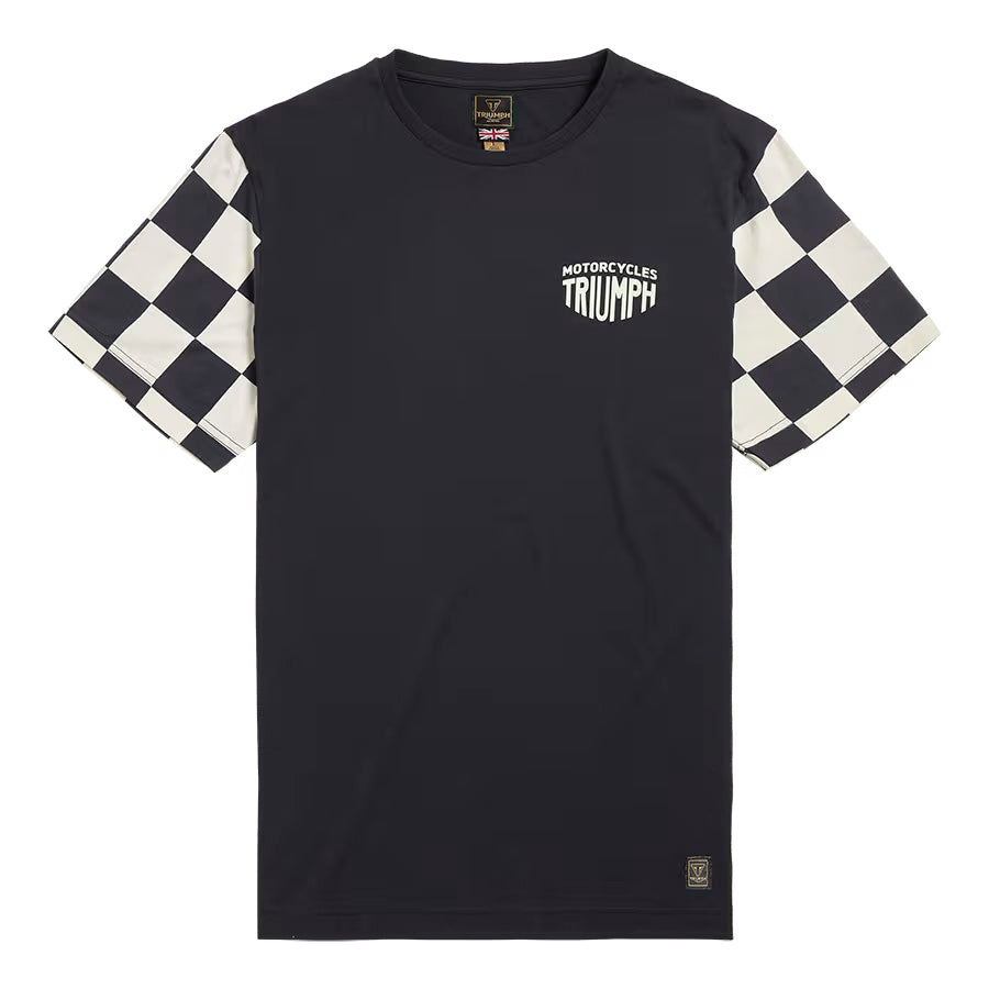 Preston Checkerboard Sleeve Tee - Black