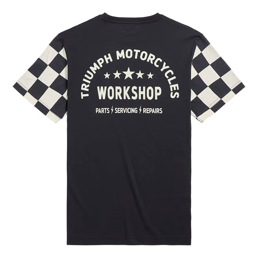 Preston Checkerboard Sleeve Tee - Black