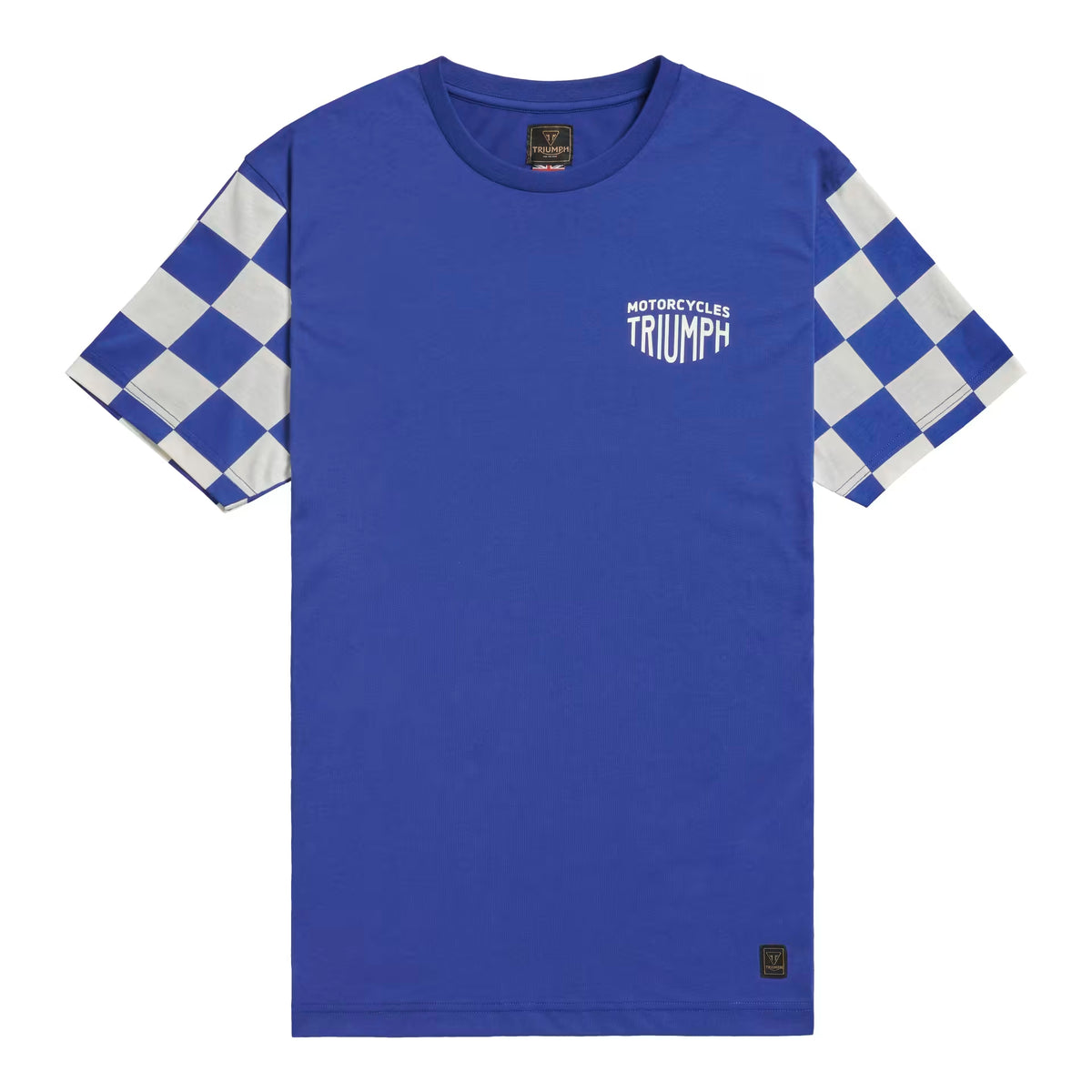 Preston Checkerboard Sleeve Tee - Blue