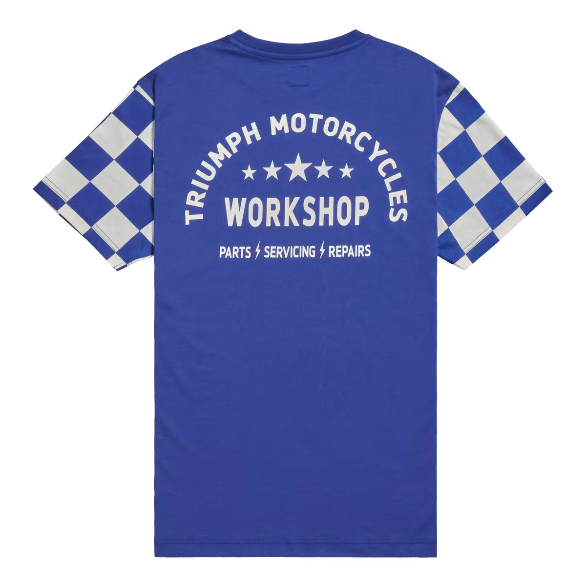 Preston Checkerboard Sleeve Tee - Blue